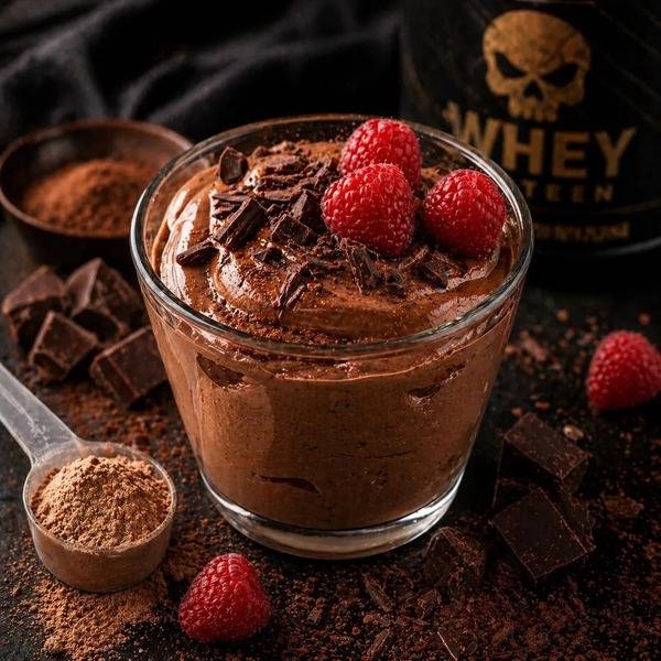 Mousse de chocolate proteica — receita do Cansei do Shake